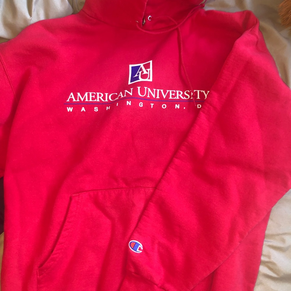 Authentic American University oversized red hoodie
